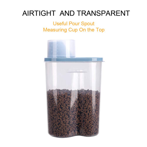 2 Pack 2lb/2.5L Pet Food Storage Container with Measuring Cup X82744