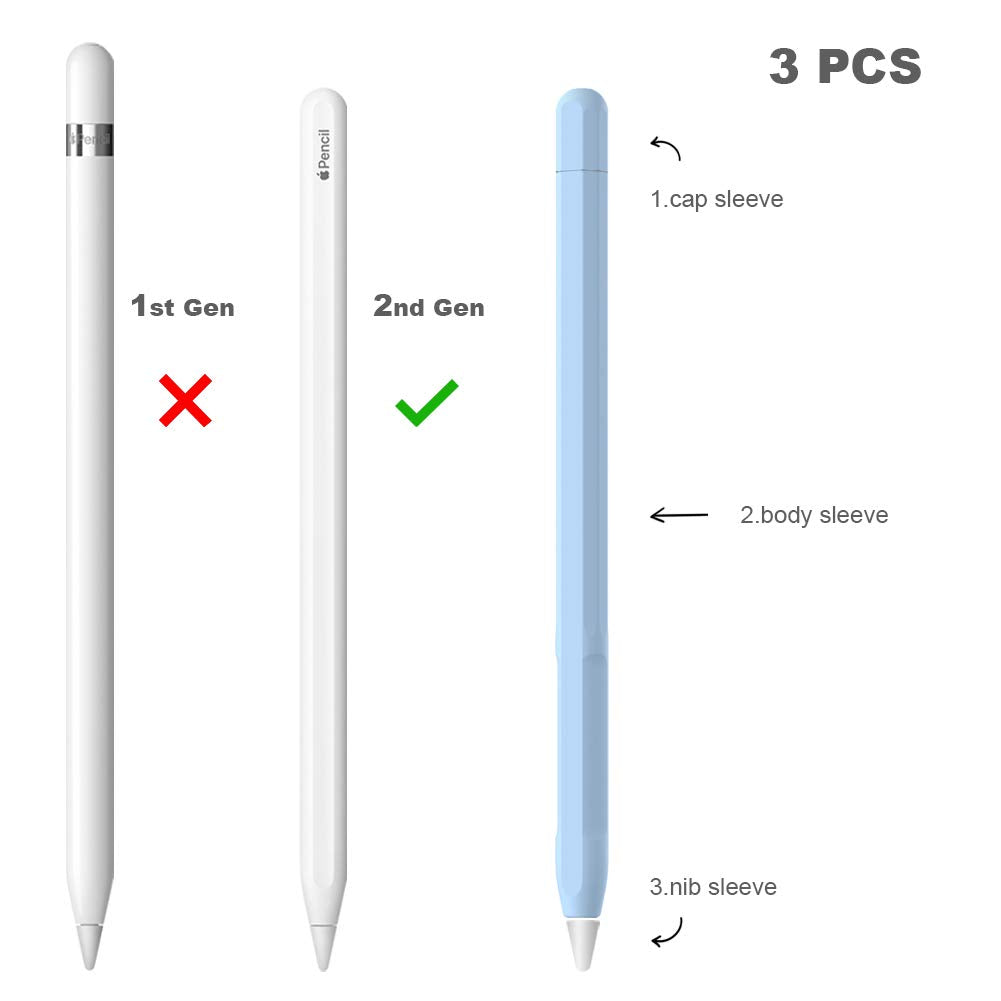 Blue Apple Pencil Case with Nib Cover F852