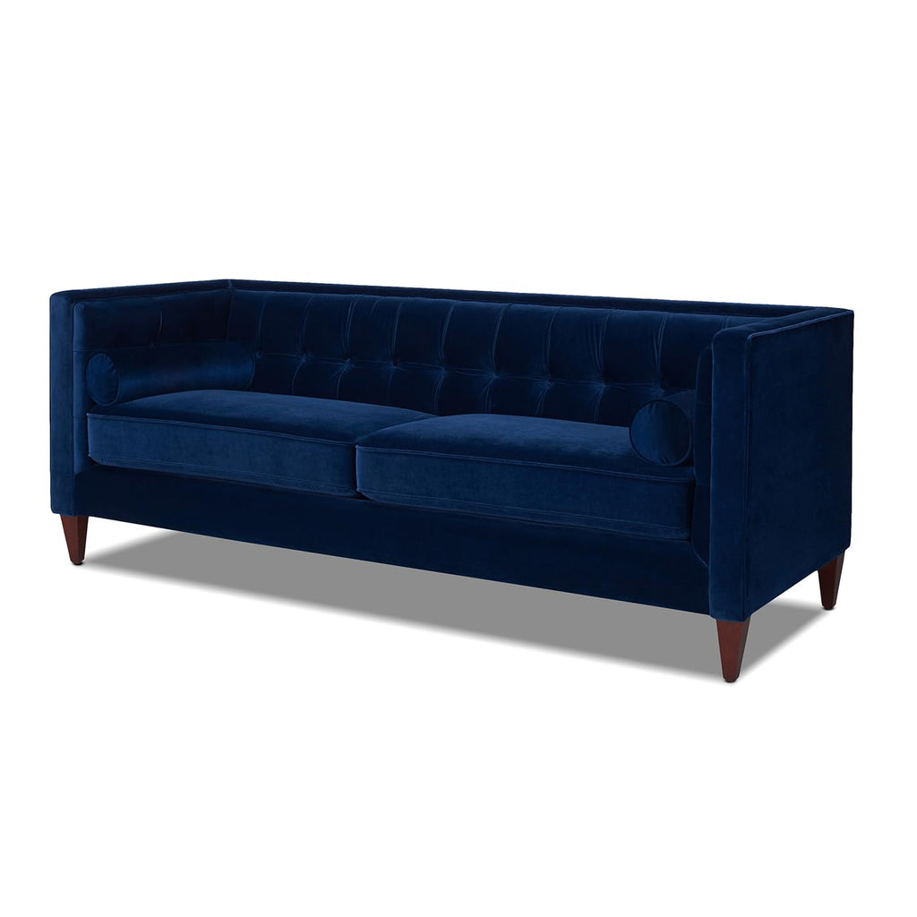 Navy Blue Velvet Tufted Sofa G113