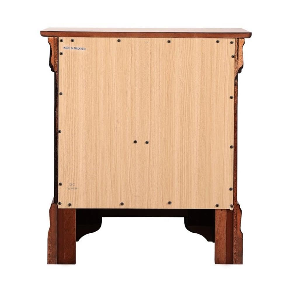 Cherry Finish 2 Drawer Engineered Wood Nightstand V711943