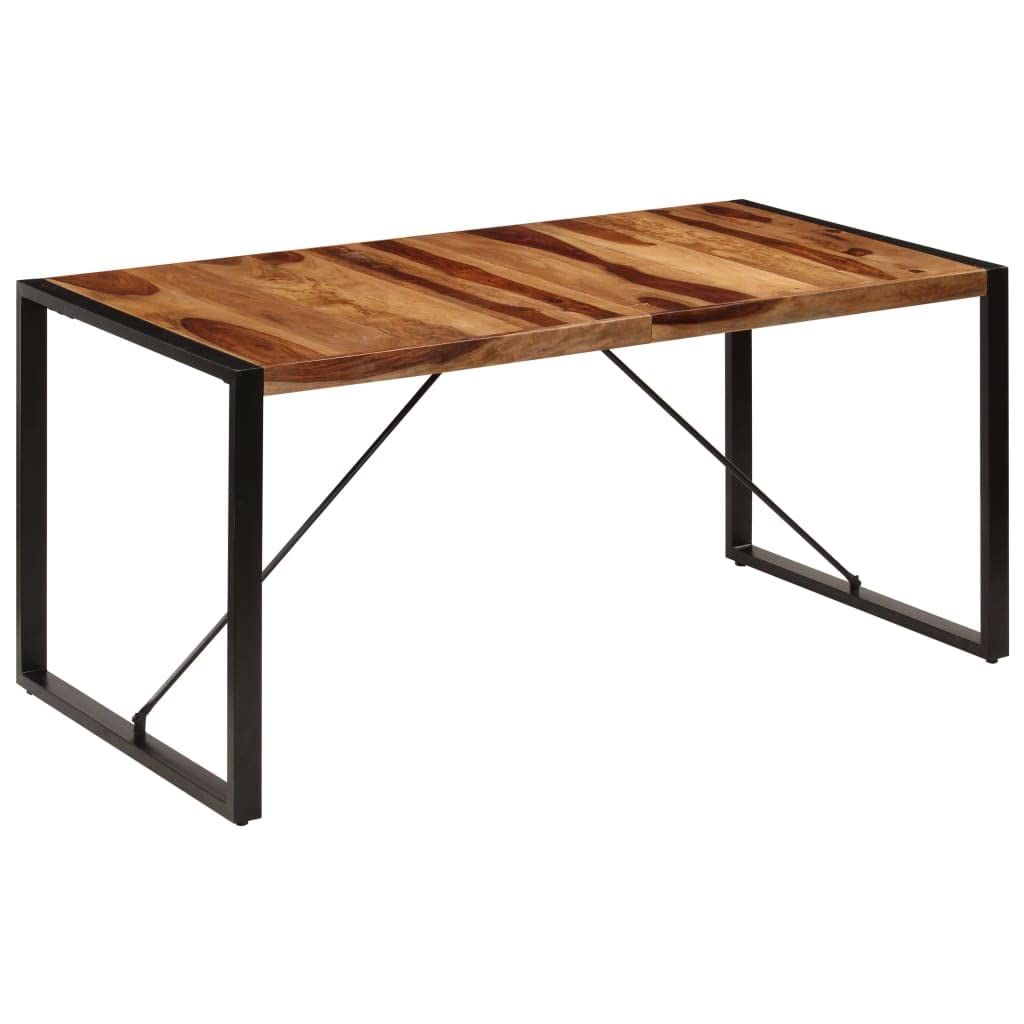 Square Dining Table, 63"x31.5"x29.5" Solid Sheesham Wood M1324