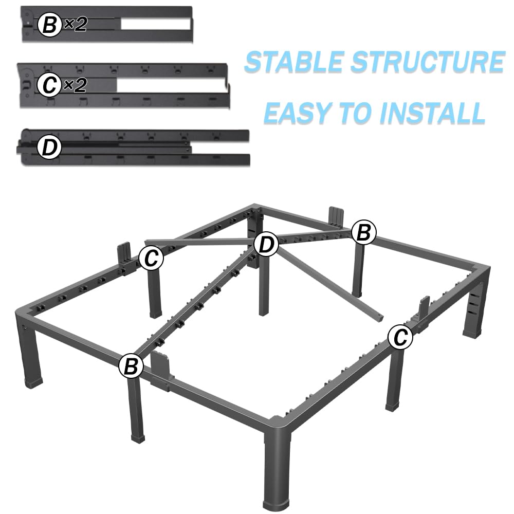 10 Inch Queen Metal Bed Frame with Headboard M10641