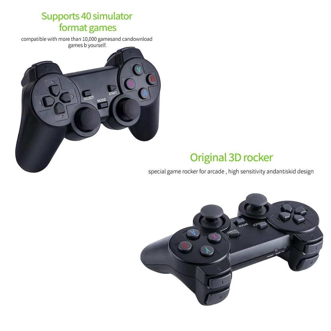 4K Retro Game Console with 2 Wireless Controllers 64GB N60282
