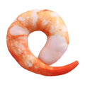 Orange White 3D Shrimp Shape Dog Squeaky Plush Toy M411