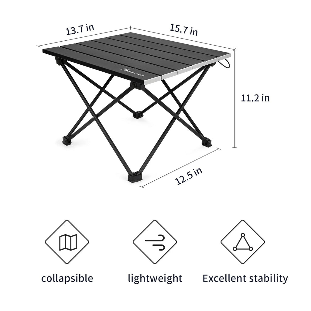 Ultralight Folding Camping Table with Carry Bag Black K83443