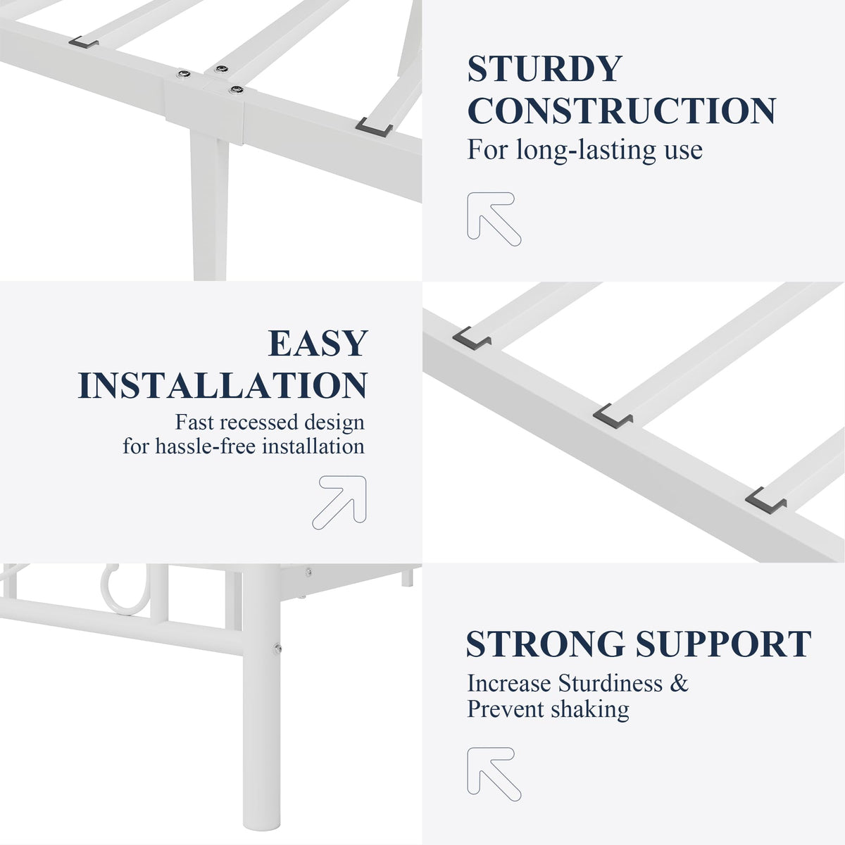 Metal Twin Platform Bed Frame R9025