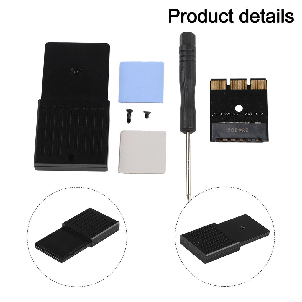 External Hard Drive Enclosure PCIE4.0 NVME 2230 SSD Aluminum Alloy Black Y24073