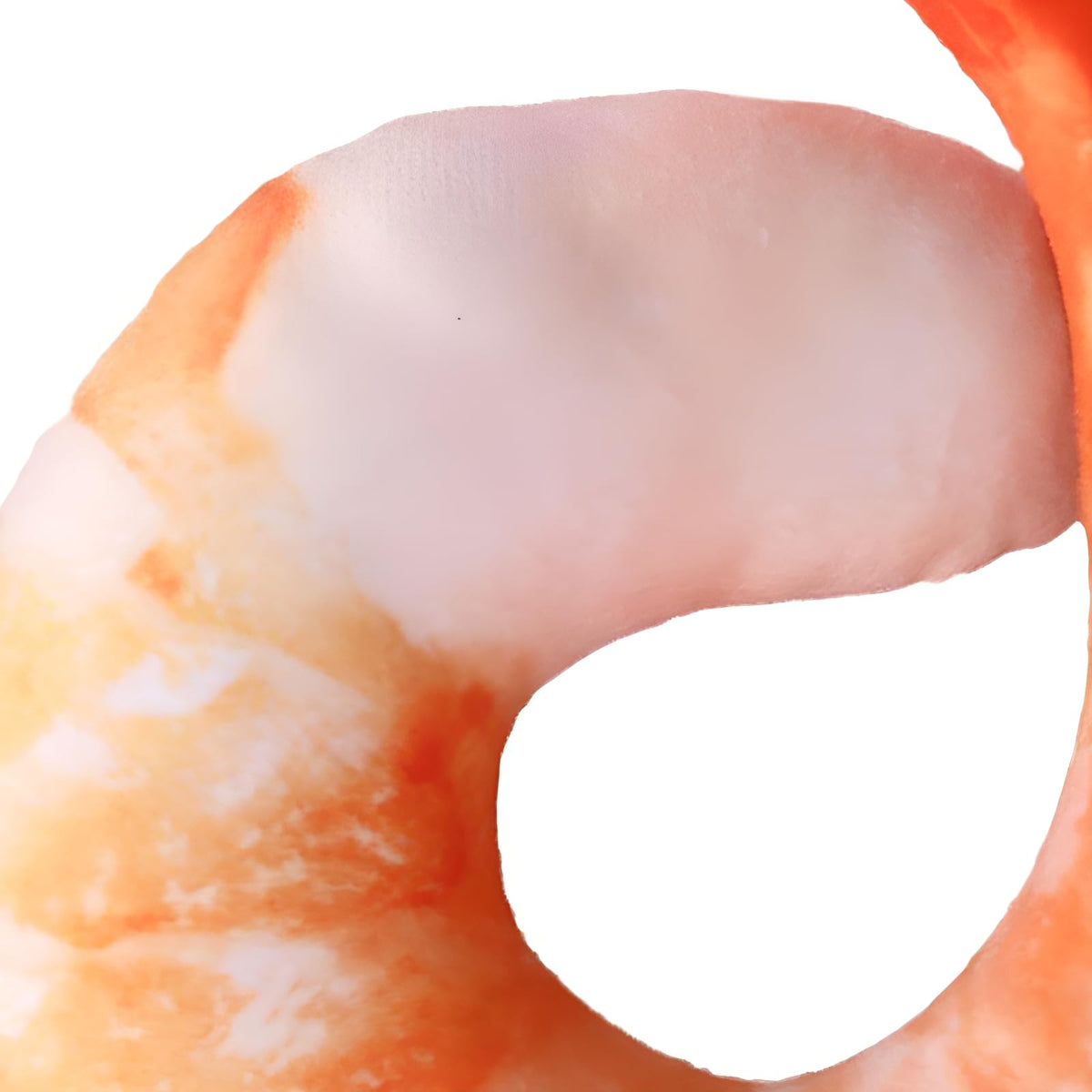 Orange White 3D Shrimp Shape Dog Squeaky Plush Toy M411