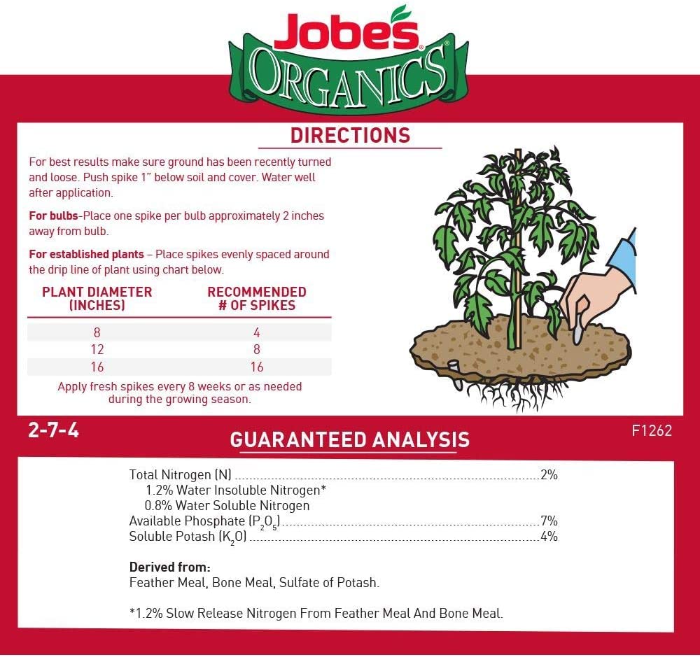 Organic Vegetable & Tomato Fertilizer Spikes, 50 Spikes G280