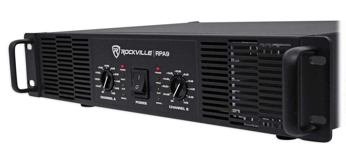 12" 2000W DJ PA Speaker Pair with Amplifier Y403087
