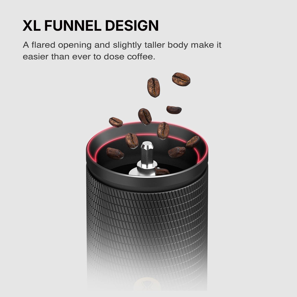 Manual Coffee Grinder with Conical Burr, Portable Hand Coffee Mill, Black E242