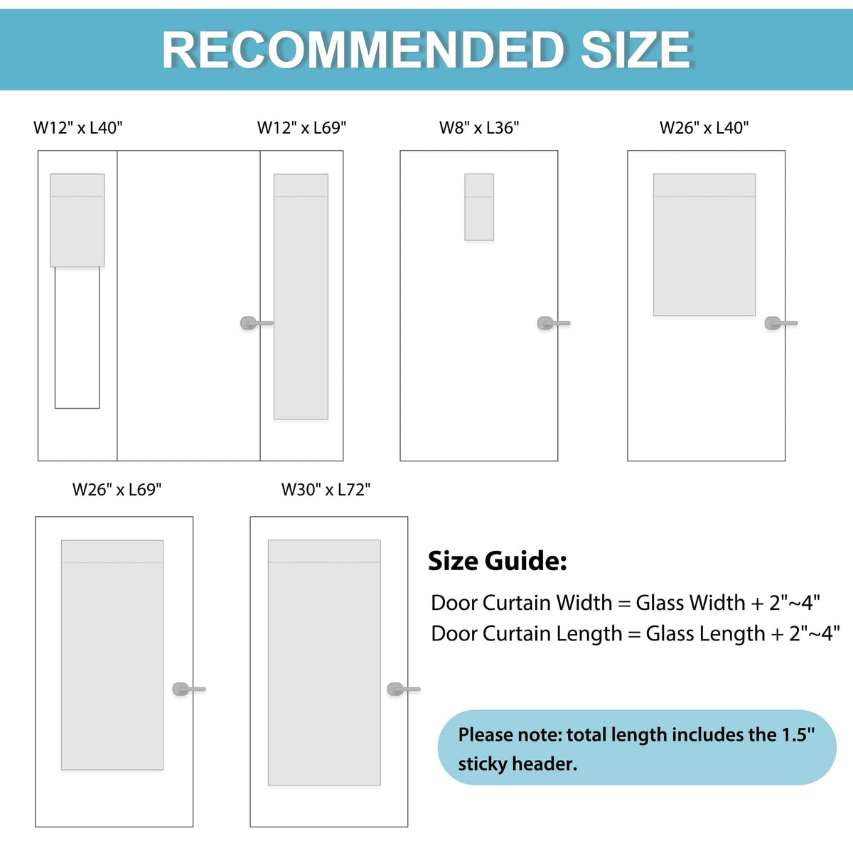 Blackout French Door Curtain 1 Panel X36083