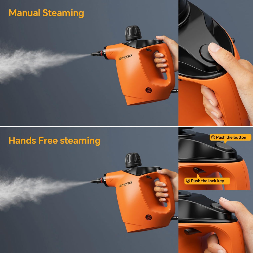 Handheld Steam Cleaner 500ML 16 PCS Orange M362998