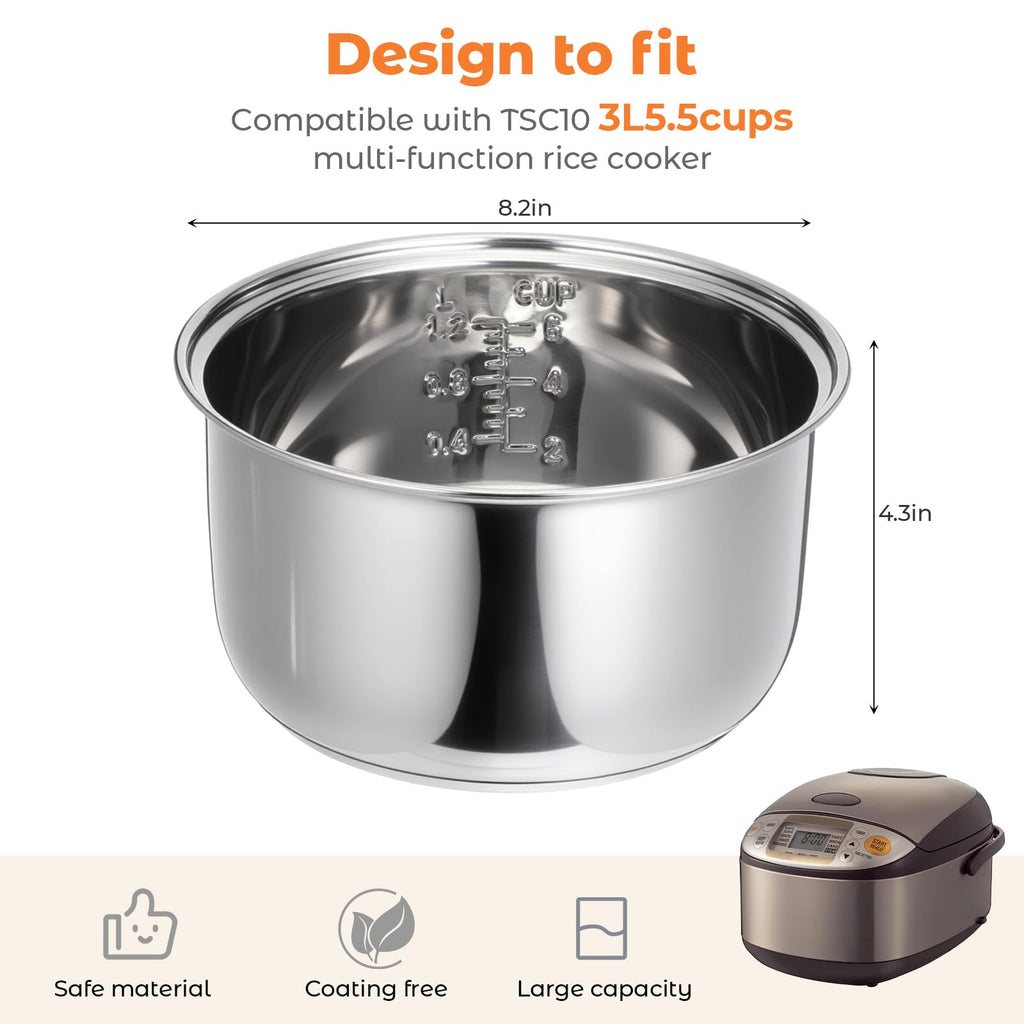 304 Stainless Steel Inner Pot 5.5 Cups Rice Cooker D928