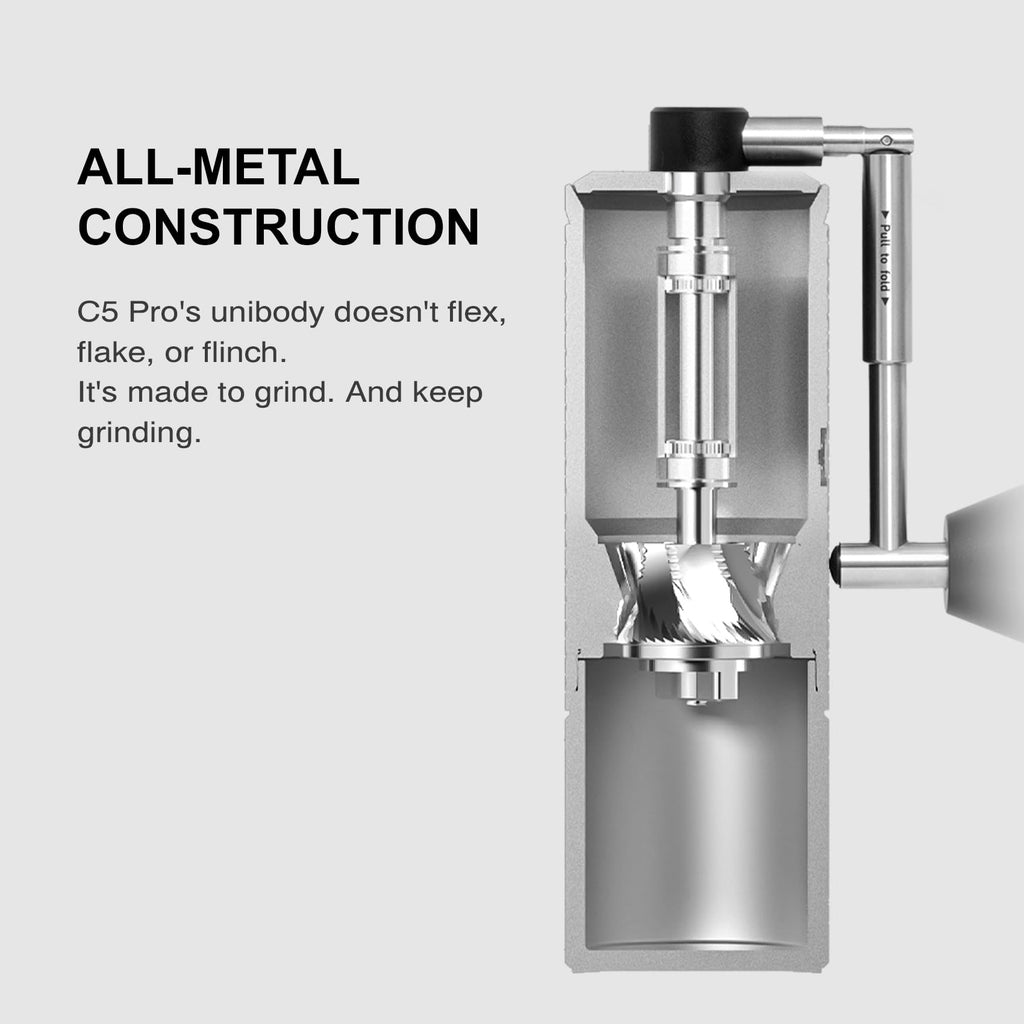 Manual Coffee Grinder with Conical Burr, Portable Hand Coffee Mill, Black E242