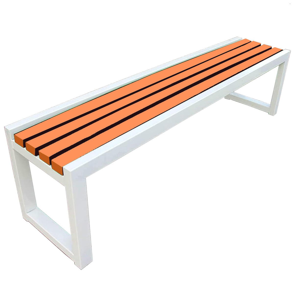 Weatherproof Metal Garden Bench Cast Iron Outdoor Seating J134424
