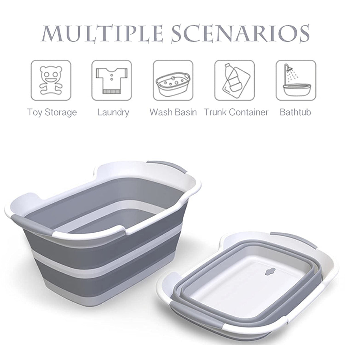Collapsible Pet Bathtub with Water Drain Plug U400