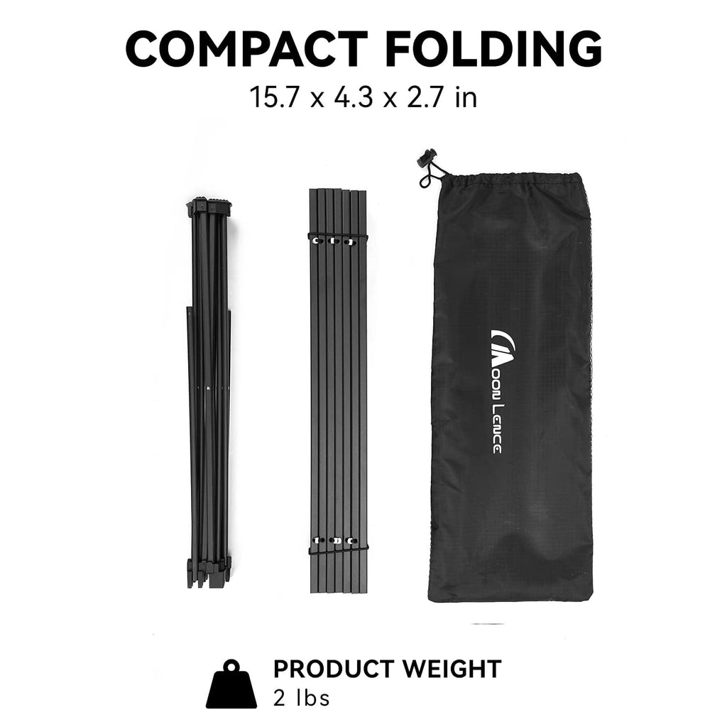 Ultralight Folding Camping Table with Carry Bag Black K83443
