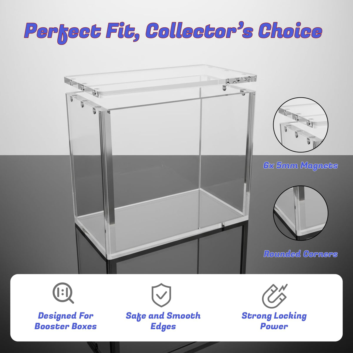 Clear Acrylic Booster Box Case with Magnetic Lid D433934