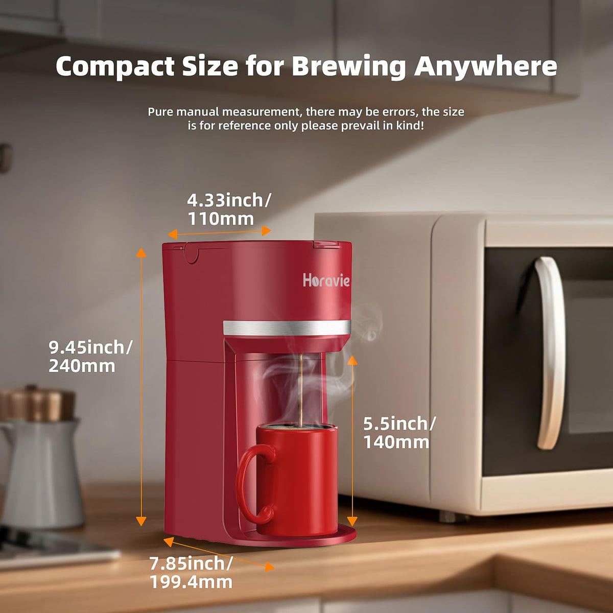 Single Serve Coffee Maker for K Cup and Grounds H8717