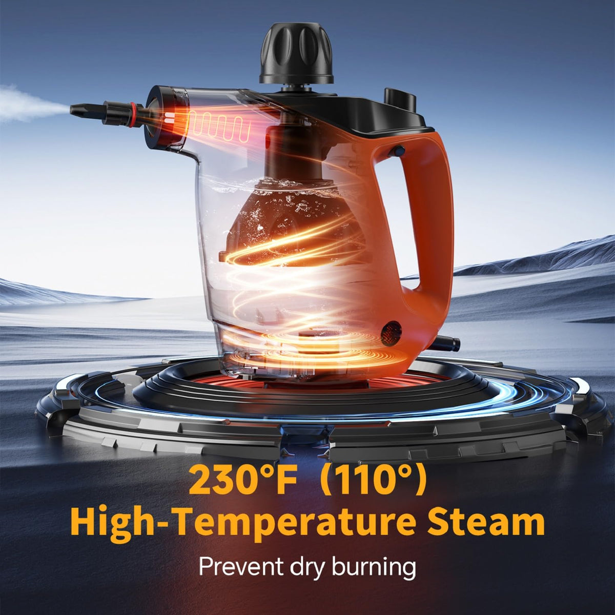 Handheld Steam Cleaner 500ML 16 PCS Orange M362998