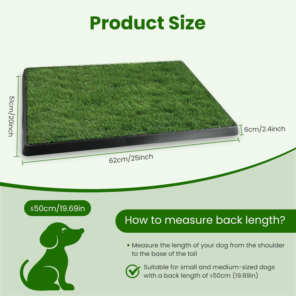 20 x 25 inches Washable Dog Grass Pee Pad with Tray X876