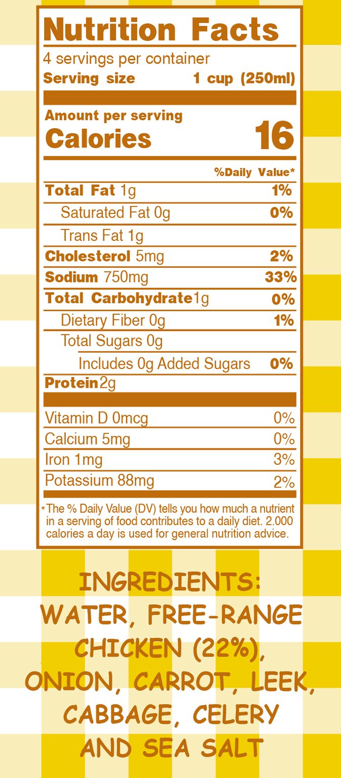 100% Natural Chicken Broth 33.83 Ounce Y411842