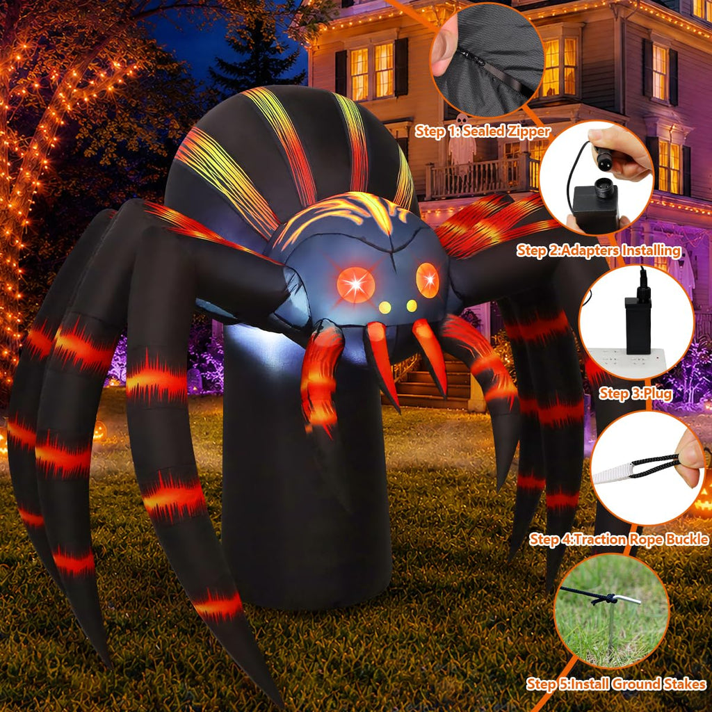 7FT Halloween Inflatables Yard Decor with LEDs X4309