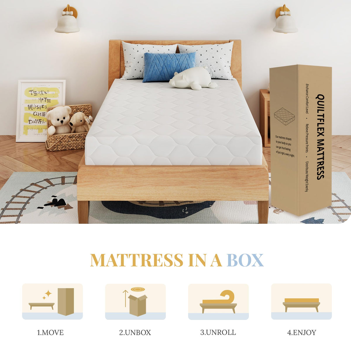 5 Inch Twin Size Memory Foam Mattress N575