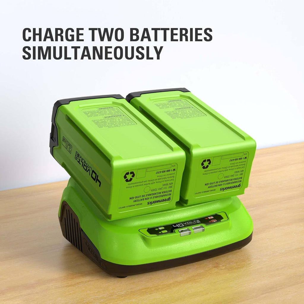 40V 2.0Ah Lithium-Ion Battery and Dual Port Rapid Charger Starter Kit E756024