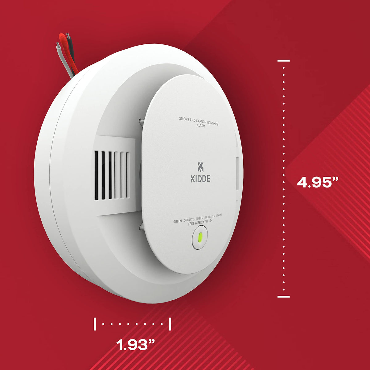 Hardwired Smoke & Carbon Monoxide Detector, 4 Pack F997882