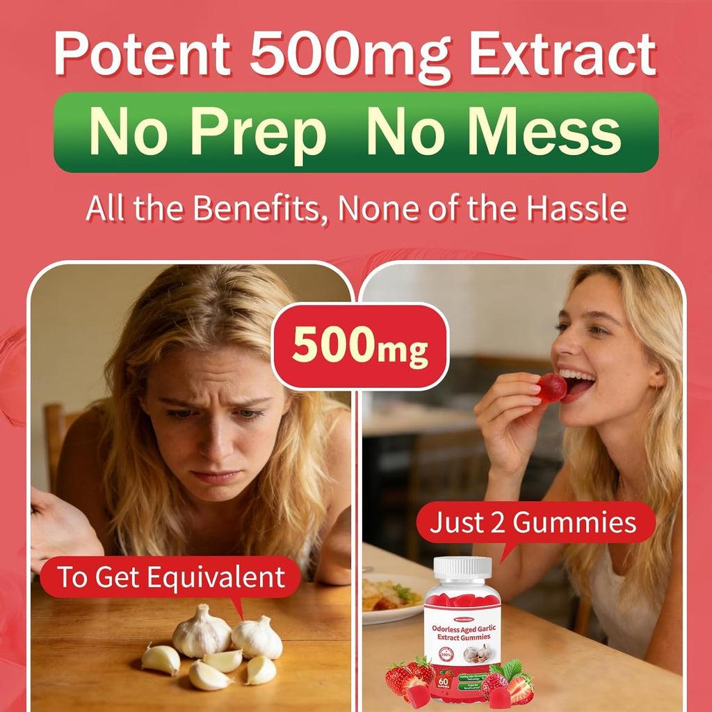 Aged Garlic Extract Gummies Strawberry Flavor L1008