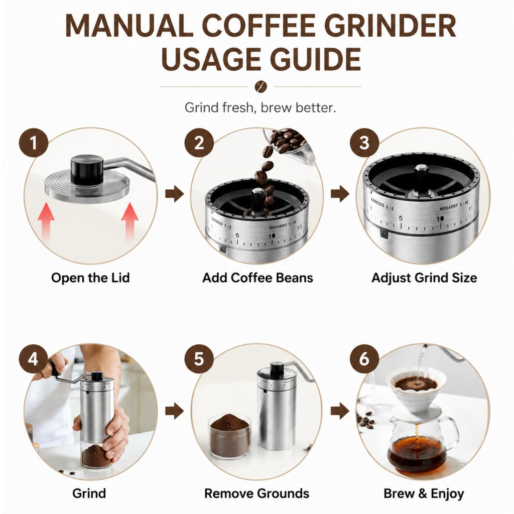 Manual Coffee Grinder with Adjustable Settings K455
