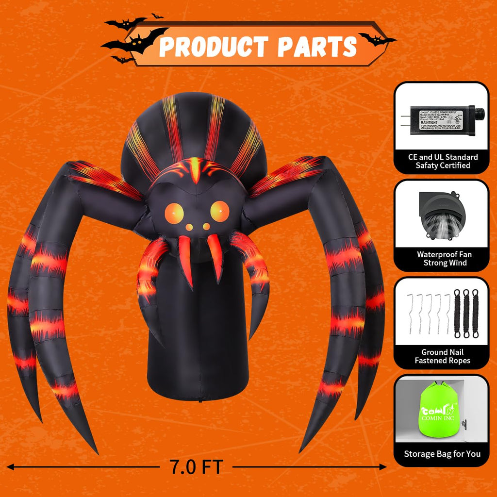 7FT Halloween Inflatables Yard Decor with LEDs X4309