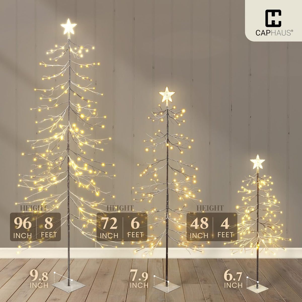 8 Ft Pre-Lit Twinkling Christmas Tree with Lights C864