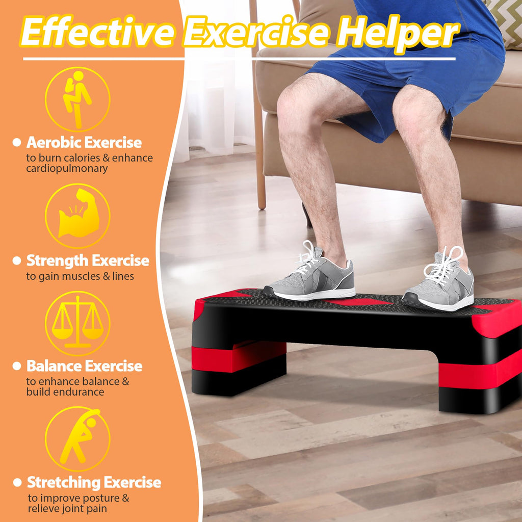 Adjustable Aerobic Stepper with Risers K251