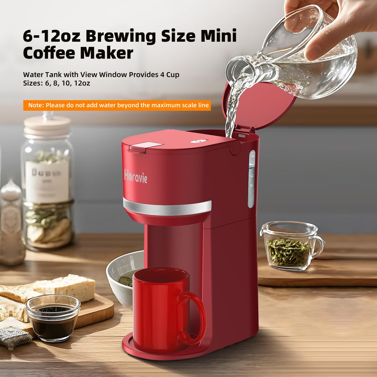 Single Serve Coffee Maker for K Cup and Grounds H8717