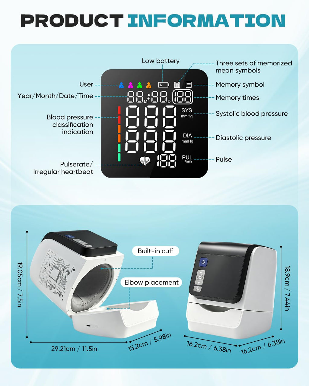 Blood Pressure Monitor Upper Arm T2474