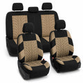Beige Cloth Car Seat Covers Full Set F65474