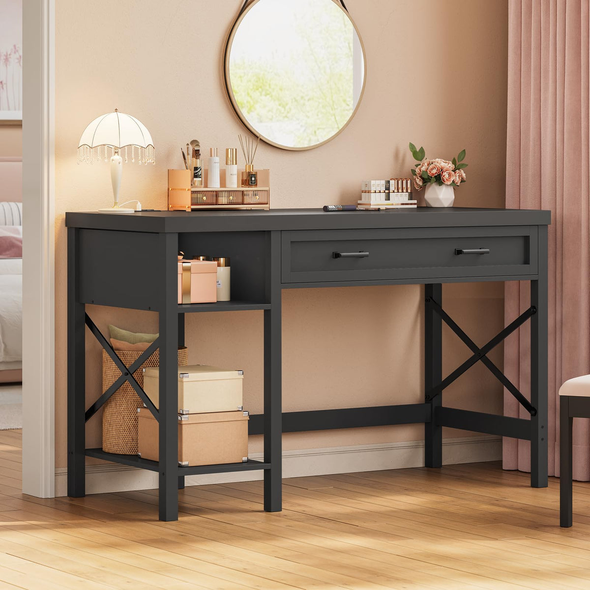 40" Farmhouse Small Desk with Drawers C453000