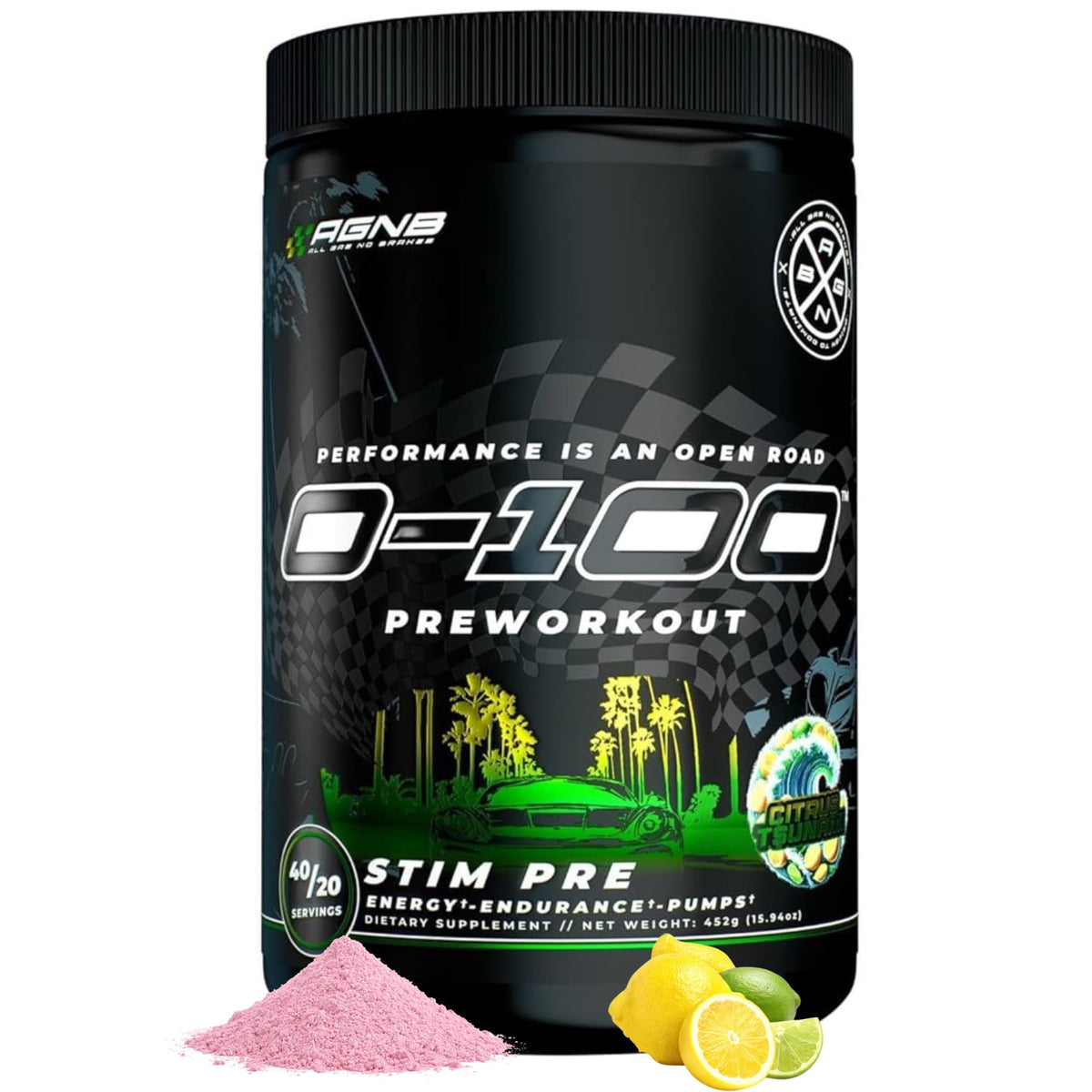 Citrus Tsunami Pre Workout Powder 40/20 Servings E775108