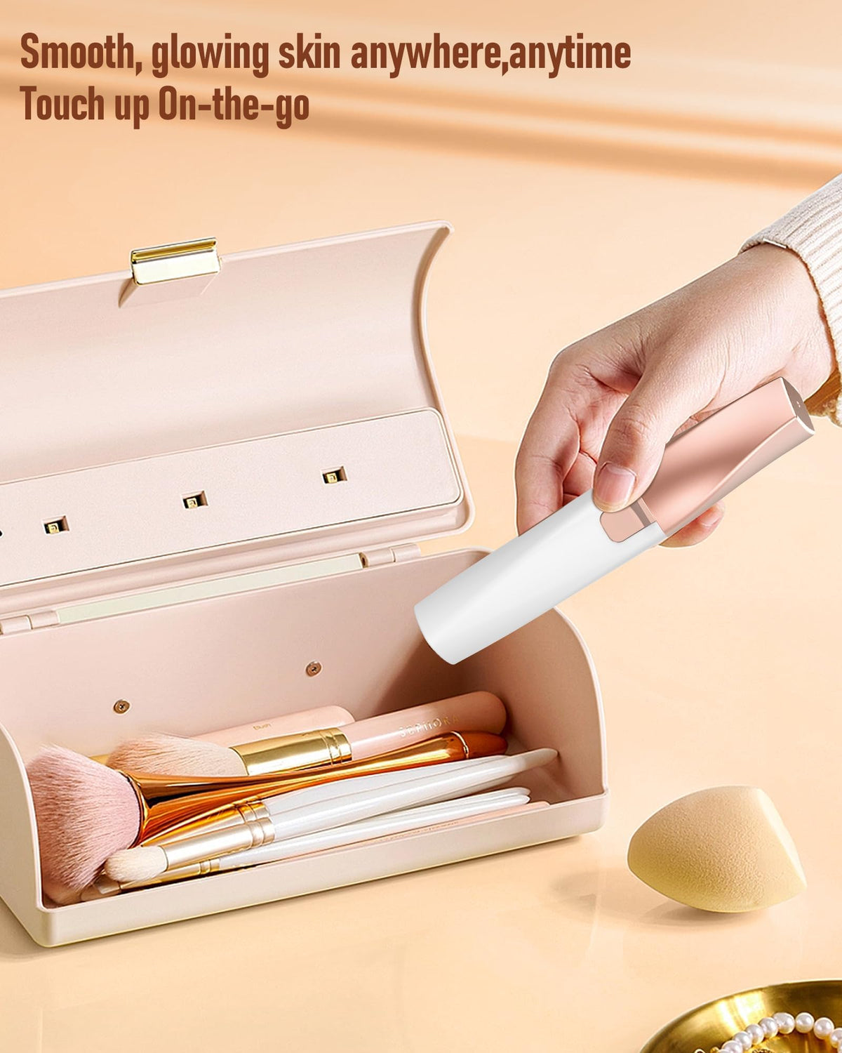 2 in 1 Rechargeable Eyebrow Trimmer Facial Hair Remover with LED Light E5807