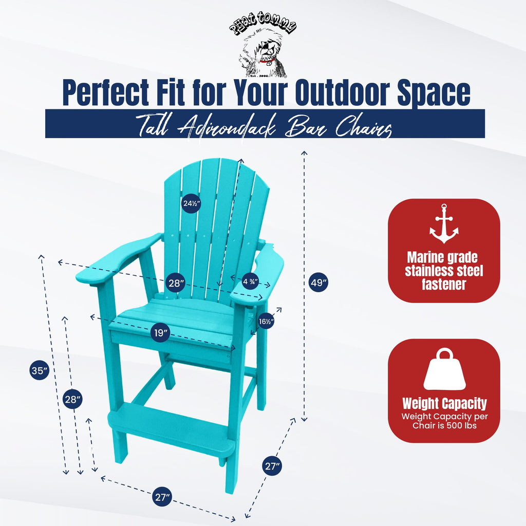 Teal HDPE Adirondack Chair J85082