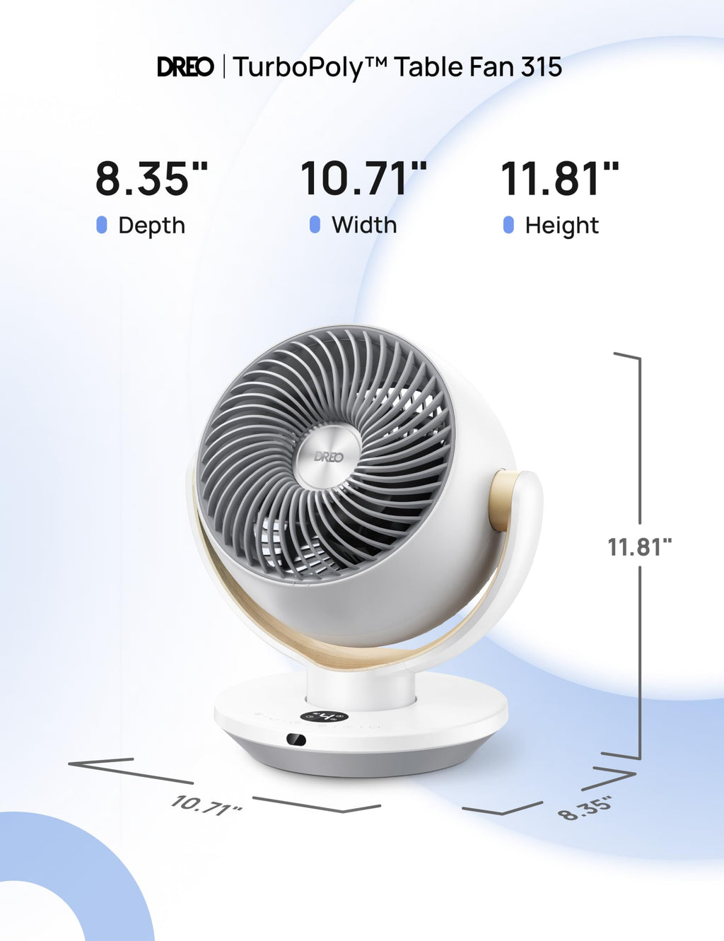 11 Inch Desk Air Circulator Fan with Remote K21298