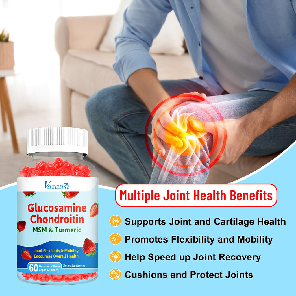 Glucosamine Chondroitin Gummies with Turmeric & MSM, 60 Gummies O58791