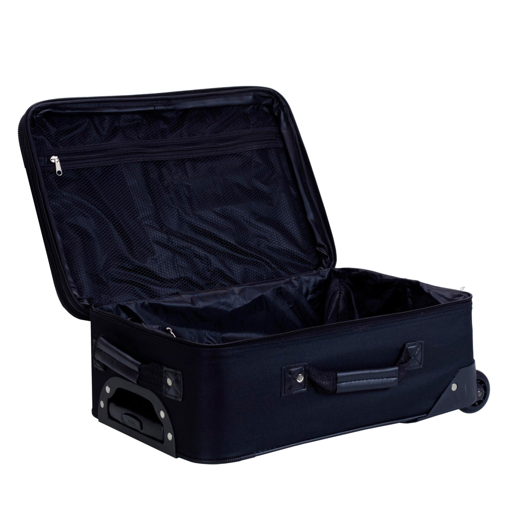 Expandable Softside Upright Luggage Set, Black, 2-Piece (14/19) M26889