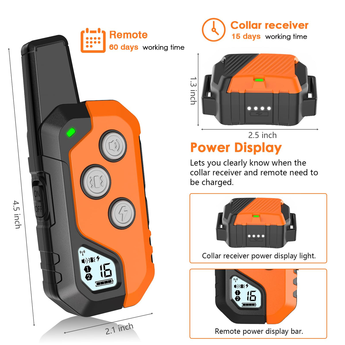 Dog Training Collar with Remote, 3 Modes N57185