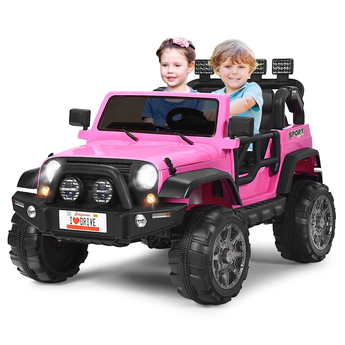 12V Battery Powered Ride on Truck with Remote Control, Pink L146