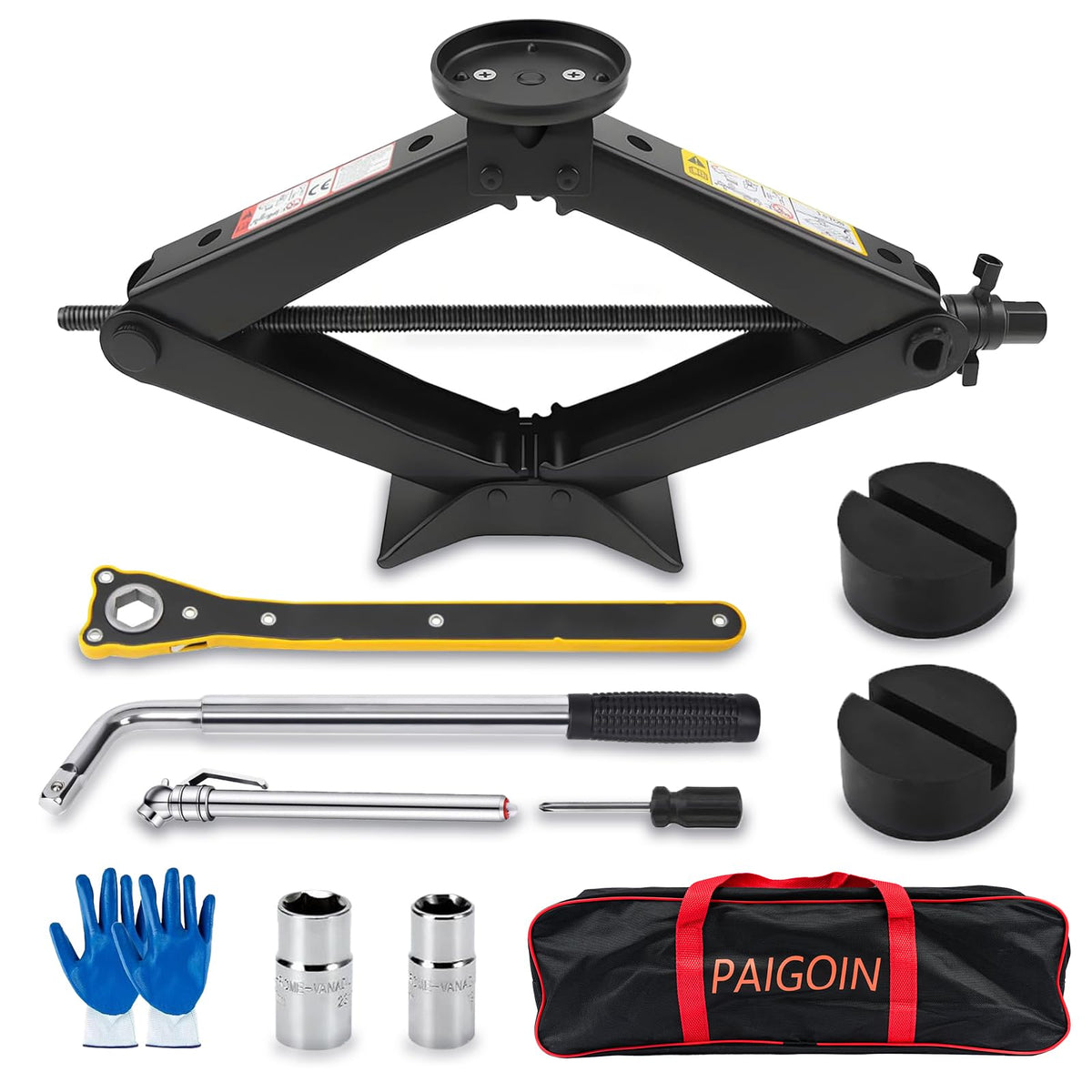 3 Ton Scissor Jack with Rubber Jack Pad G335