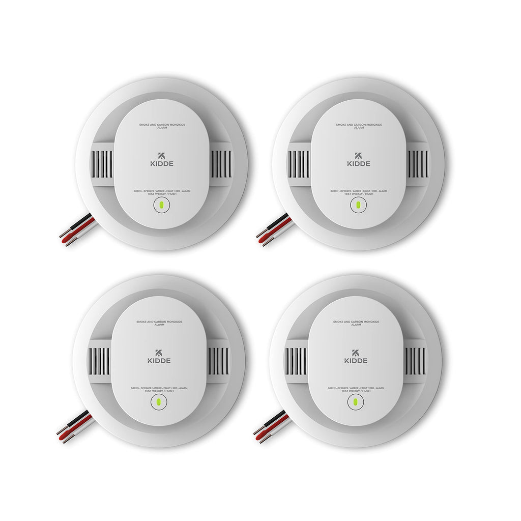 Hardwired Smoke & Carbon Monoxide Detector, 4 Pack F997882